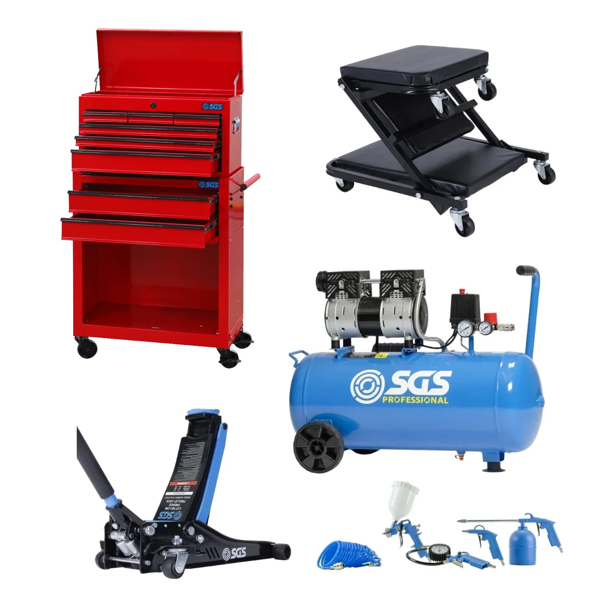 SGS 'Slix' 5 Piece Garage Starter Kit - Red